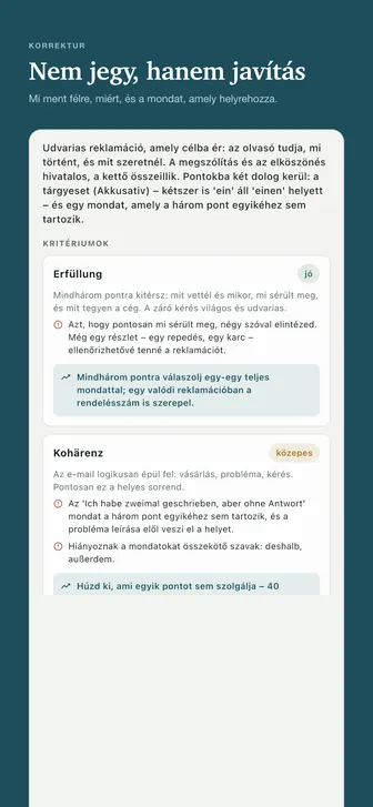 Nem jegy, hanem javítás — Mi ment félre, miért, és a mondat, amely helyrehozza.